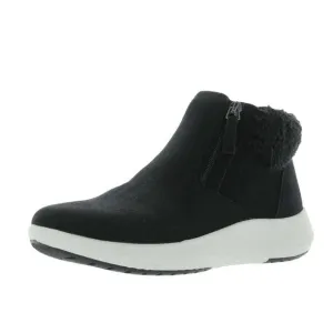 Easy Spirit Womens Elin 3 Faux Leather Double Zipper Ankle Boots (WIDE)