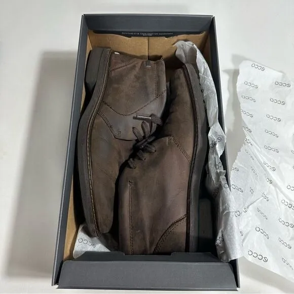 ECCO Turn Brown Leather Gore-Tex Chukka Boots Mens EU 41 US 7-7,5 ( Fits Like 8)