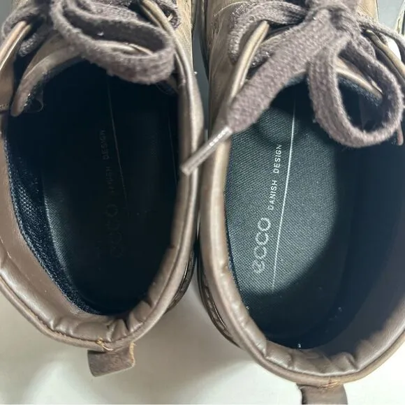 ECCO Turn Brown Leather Gore-Tex Chukka Boots Mens EU 41 US 7-7,5 ( Fits Like 8)