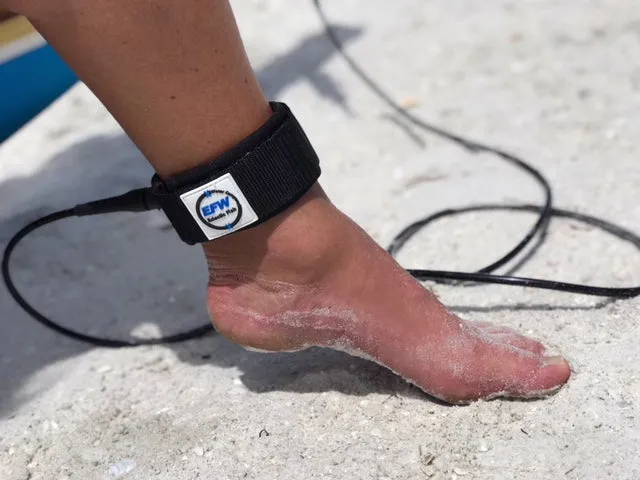 Eclectic Fish Surfboard Leash for Surfboard, Paddleboard, SUP, 9ft Black