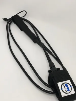 Eclectic Fish Surfboard Leash for Surfboard, Paddleboard, SUP, 9ft Black