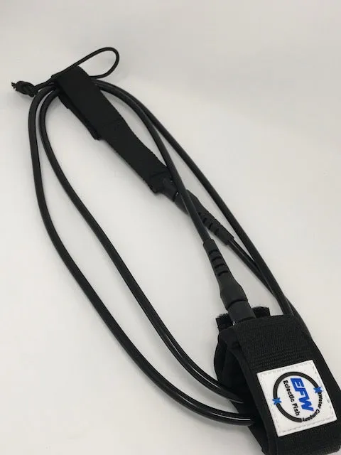 Eclectic Fish Surfboard Leash for Surfboard, Paddleboard, SUP, 9ft Black