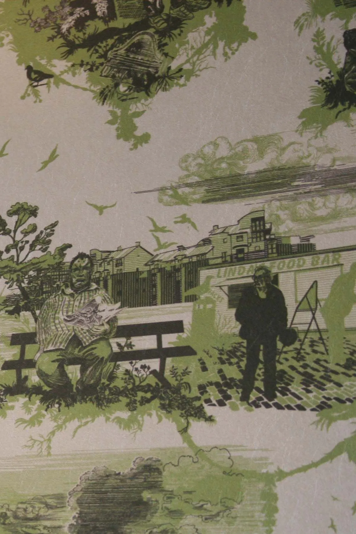 edinburgh toile wallpaper