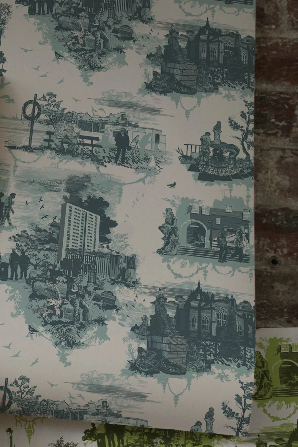 edinburgh toile wallpaper