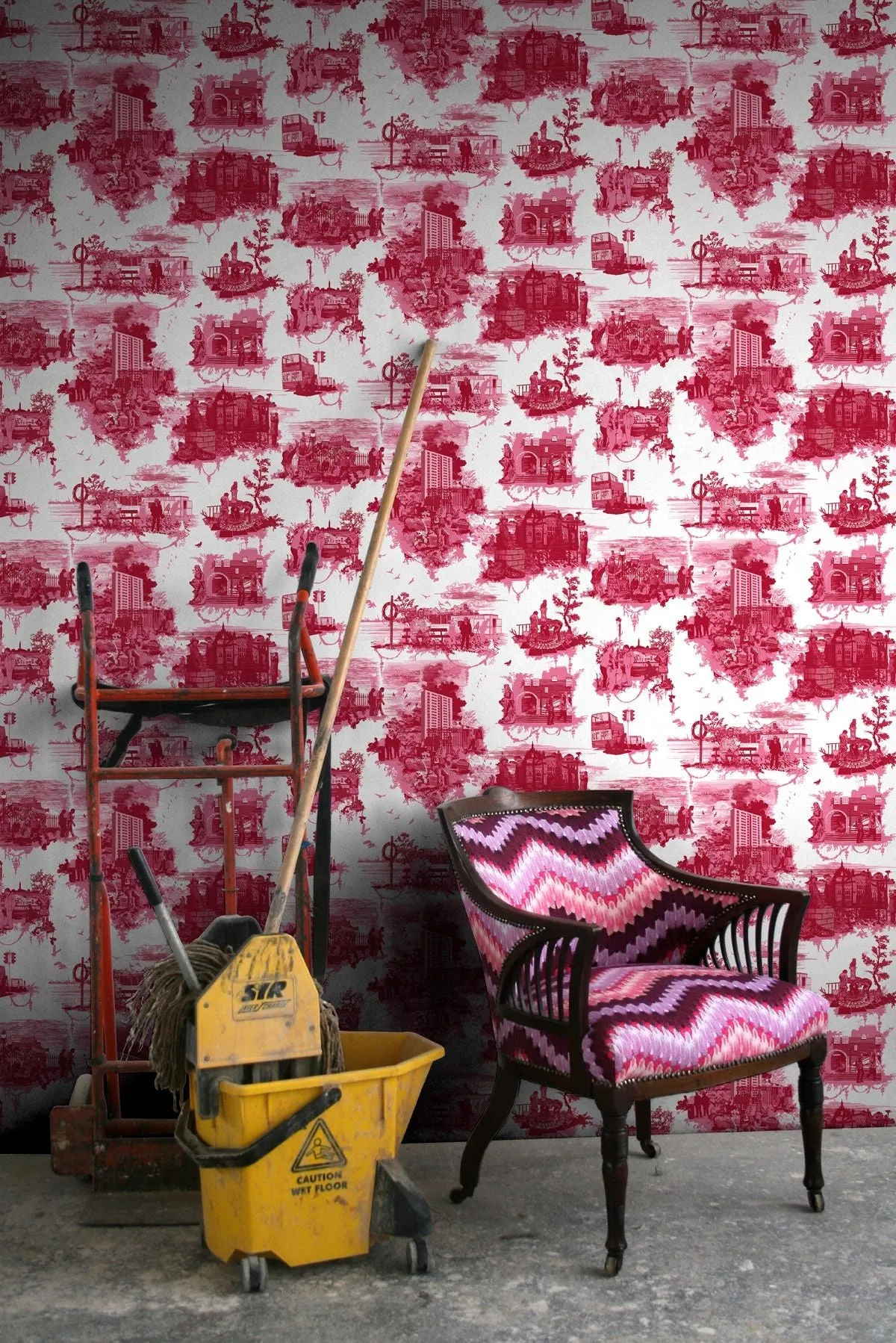 edinburgh toile wallpaper