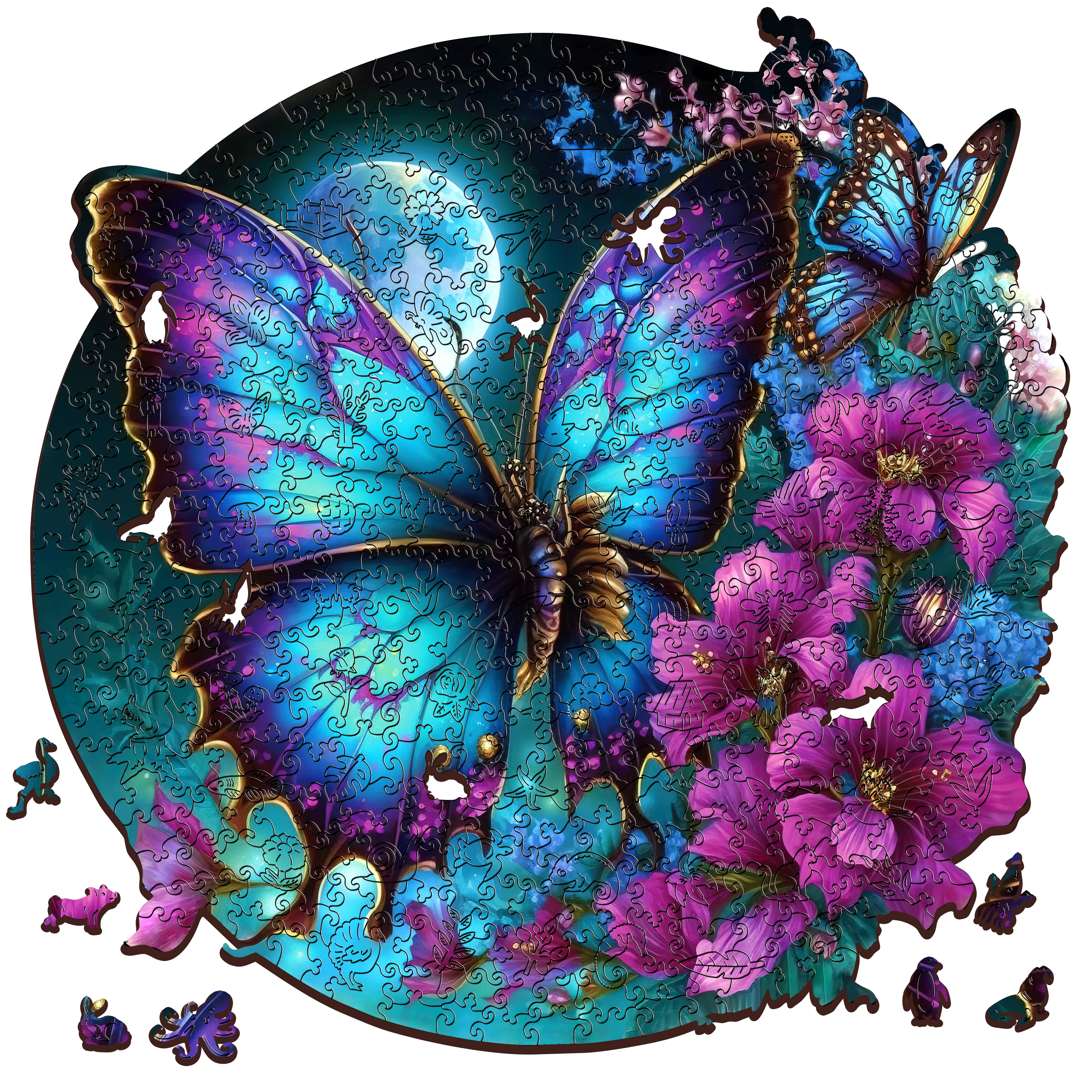 Escape Welt: Wooden Puzzle Butterfly 500 (Puslespil)