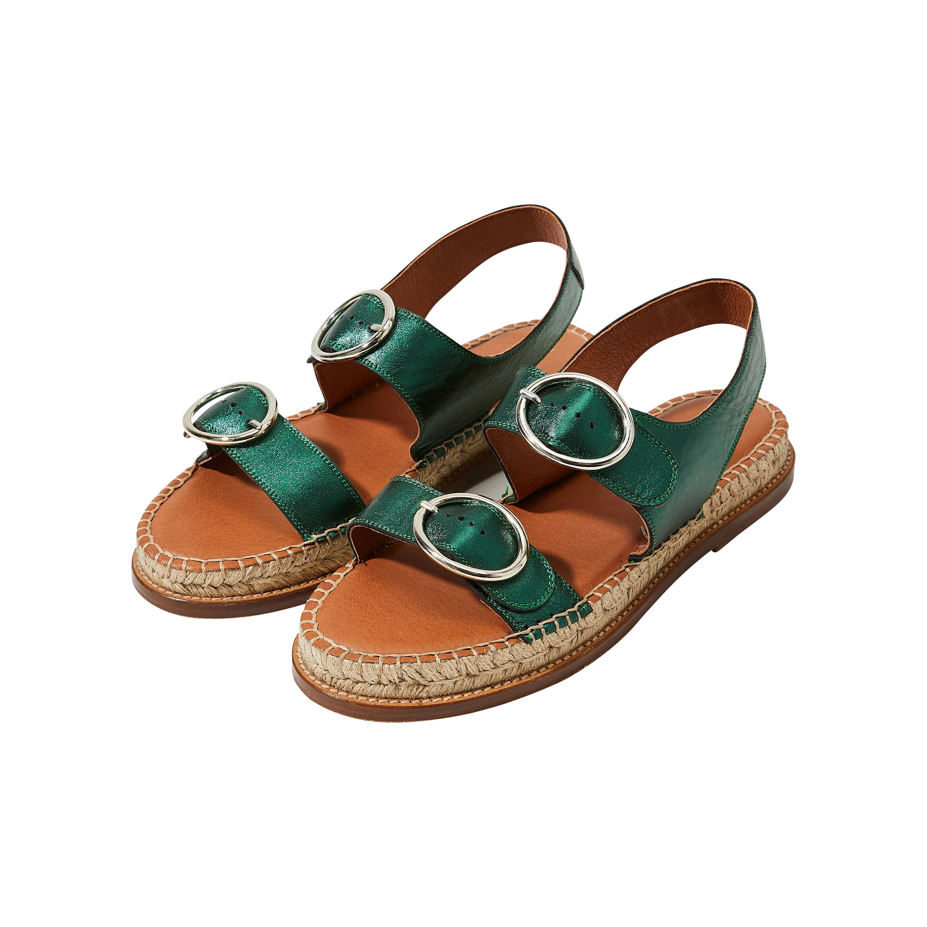 espadrilles galerie vert métallisé