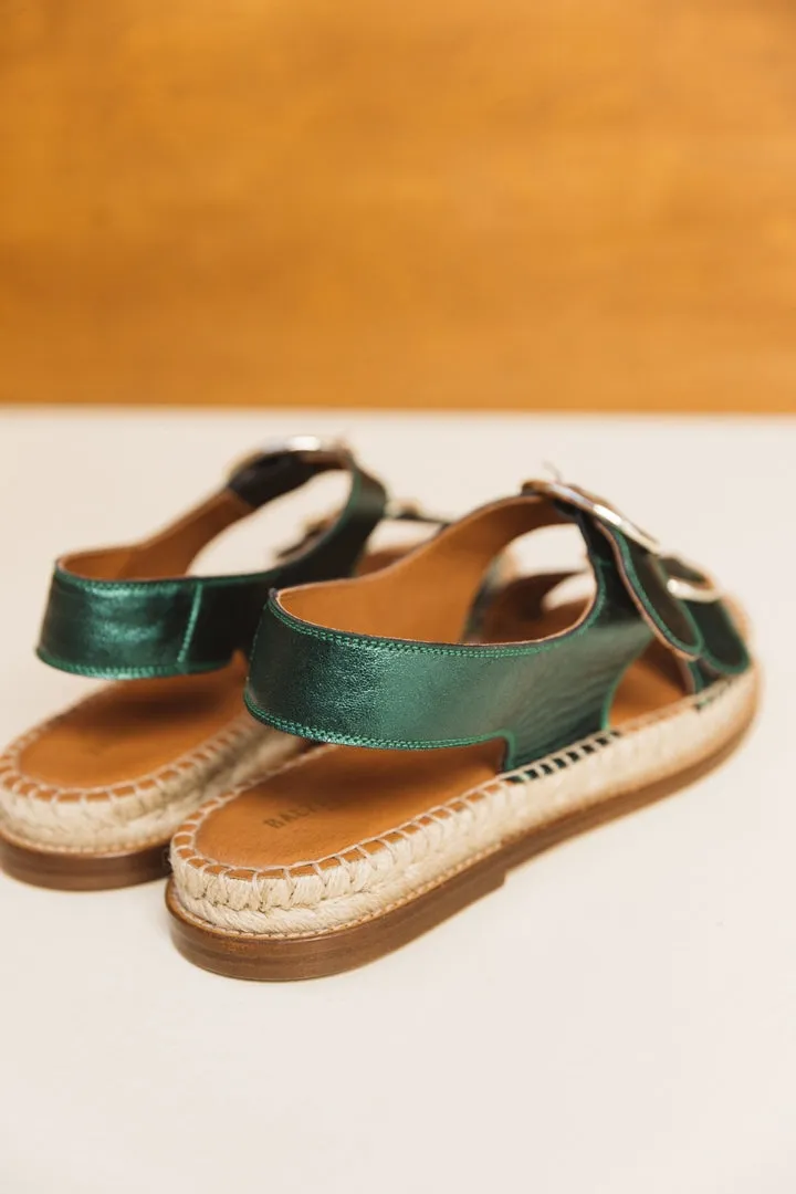 espadrilles galerie vert métallisé
