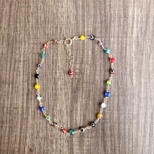 Eyes 925 silver ankle bracelet