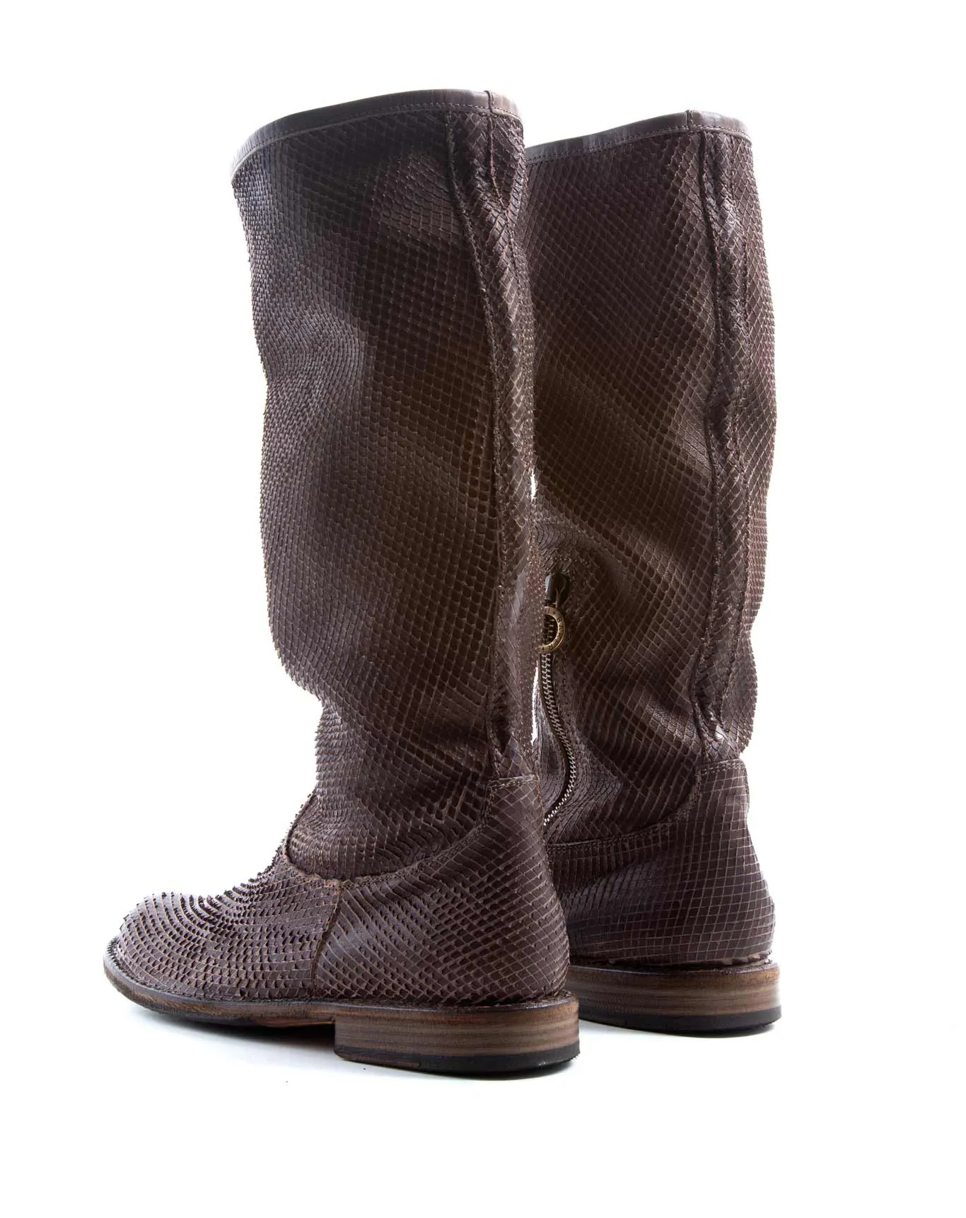 FEVO Brown Leather Tall Boots