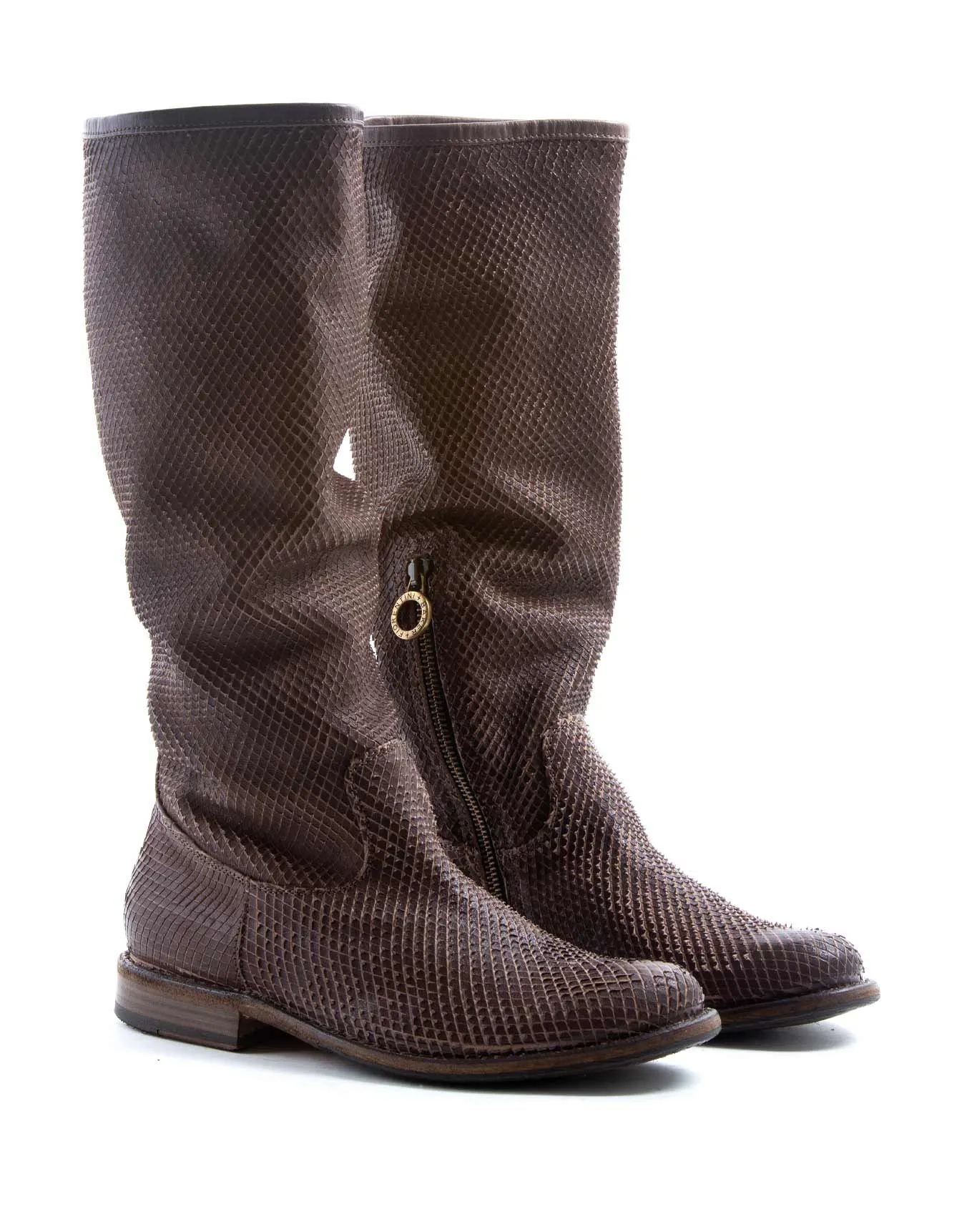 FEVO Brown Leather Tall Boots
