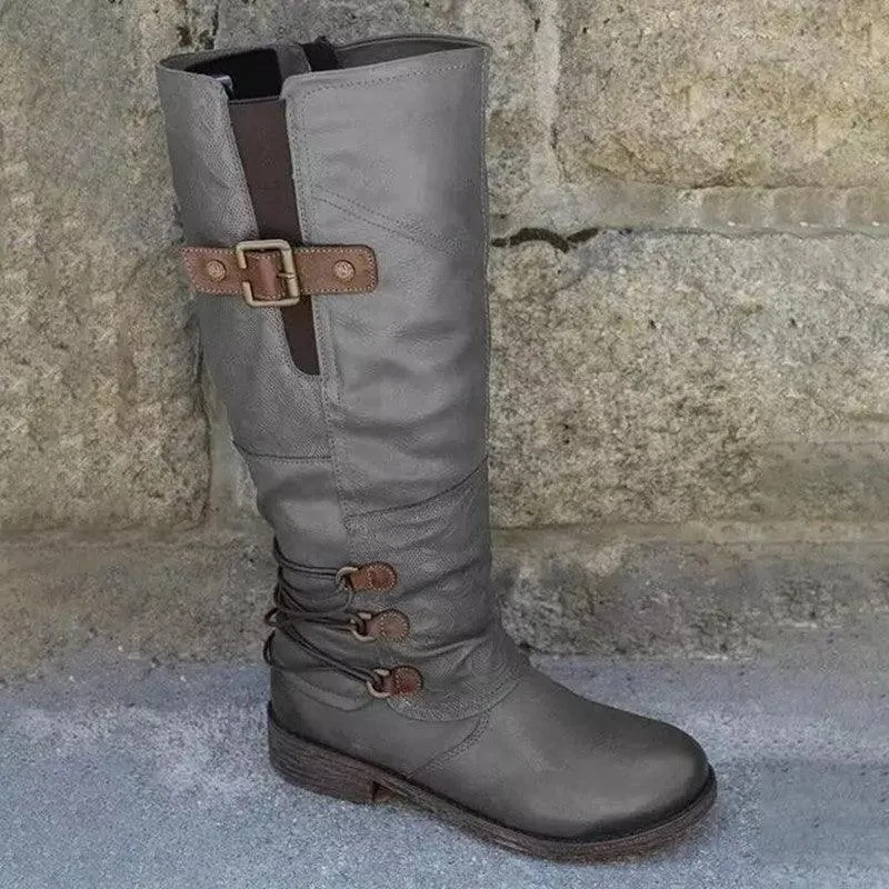 Flat-bottomed Plus Size Women's Woolen Martin Boots