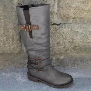 Flat-bottomed Plus Size Women's Woolen Martin Boots