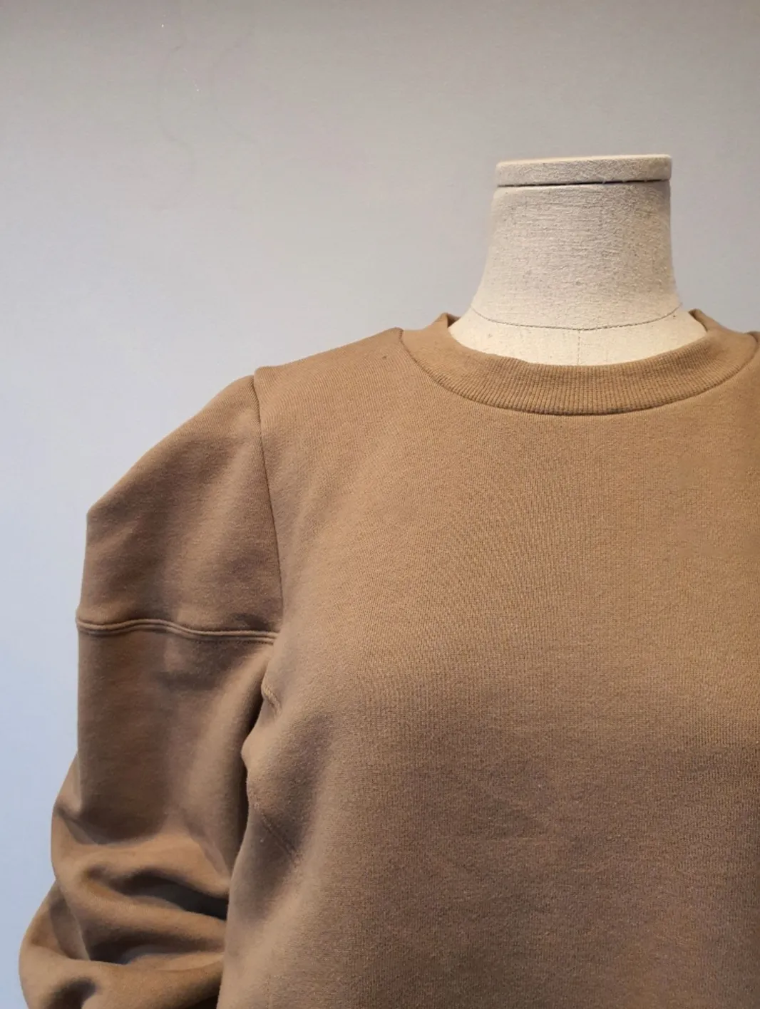 Fleece-lined Puff Sleeve Sweatshirts