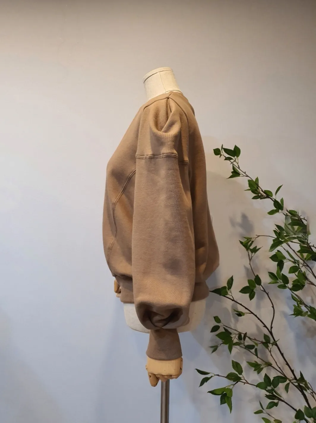 Fleece-lined Puff Sleeve Sweatshirts