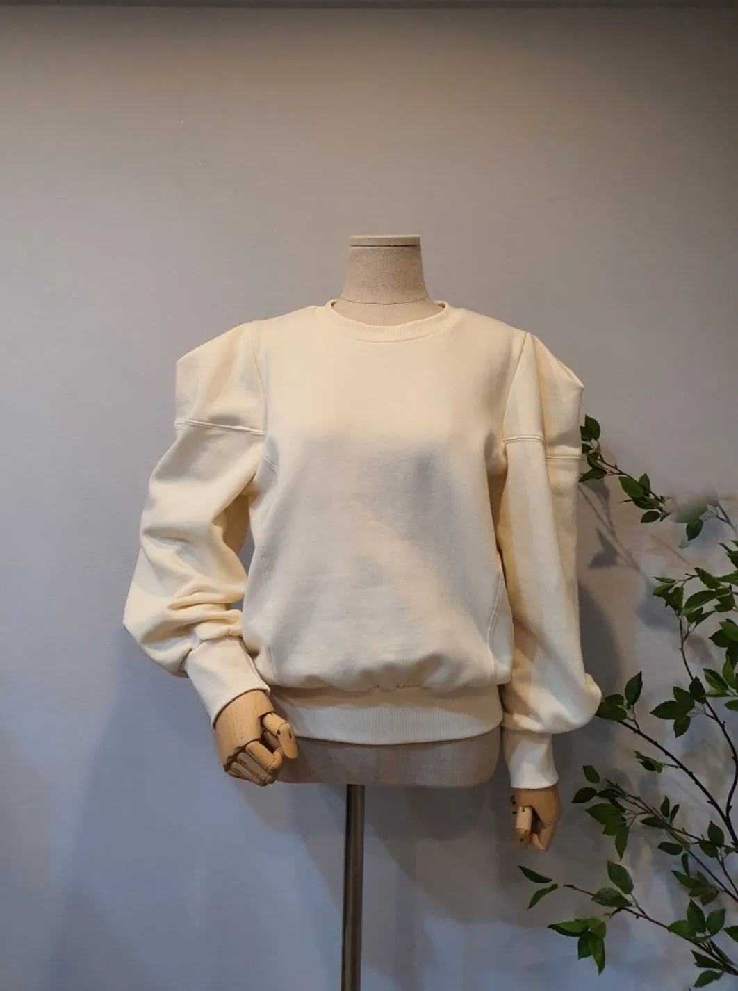 Fleece-lined Puff Sleeve Sweatshirts