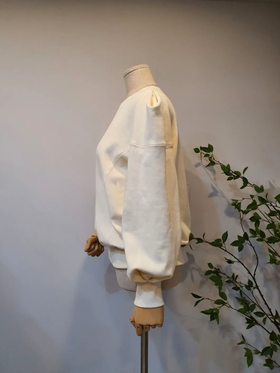Fleece-lined Puff Sleeve Sweatshirts