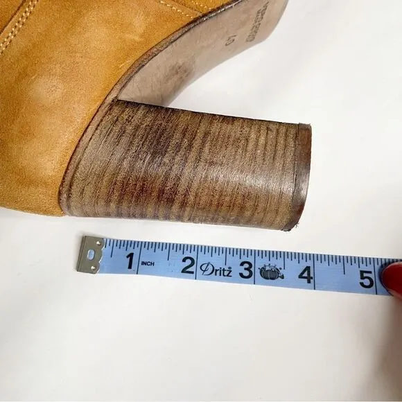 Free People Dakota suede high ankle Heeled Boots in size 10 (40) made Italy