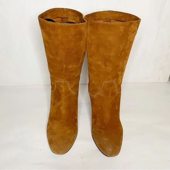 Free People Dakota suede high ankle Heeled Boots in size 10 (40) made Italy