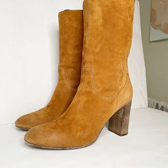 Free People Dakota suede high ankle Heeled Boots in size 10 (40) made Italy