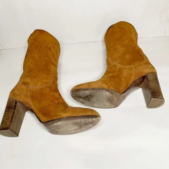 Free People Dakota suede high ankle Heeled Boots in size 10 (40) made Italy