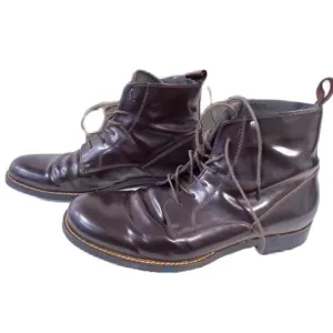 G-star Raw 12 Manor Dryden Hi Shine Boots Brown Premium Leather Dress Shoes EUC