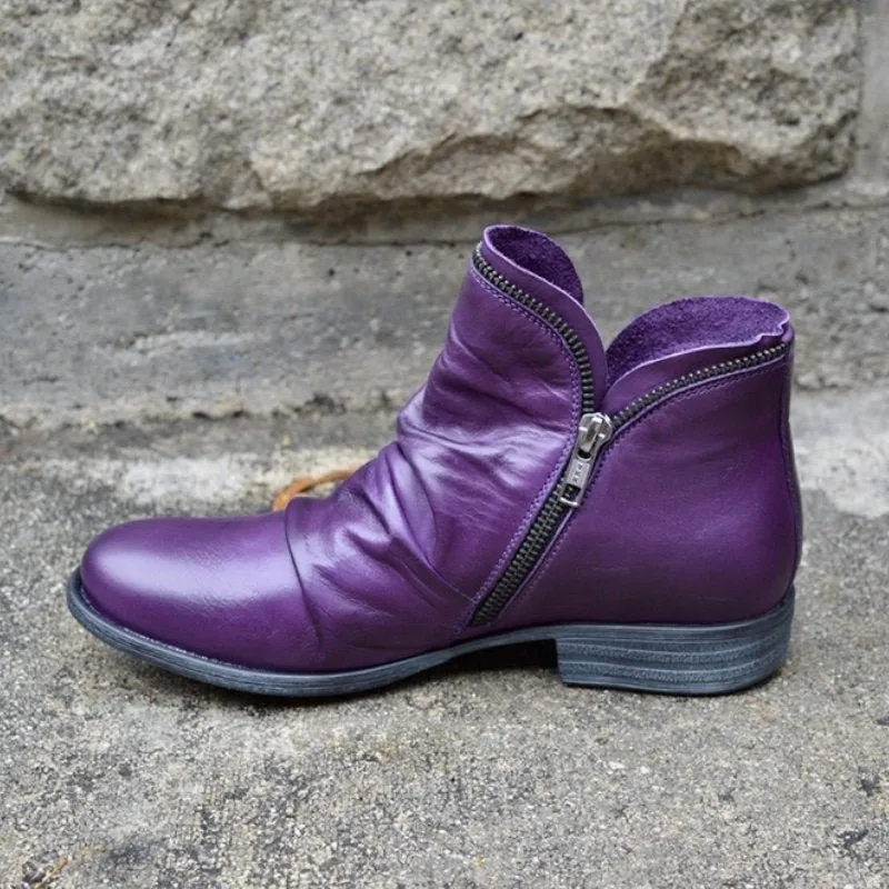 Glinda - Chic Side-Zip Ankle Boots