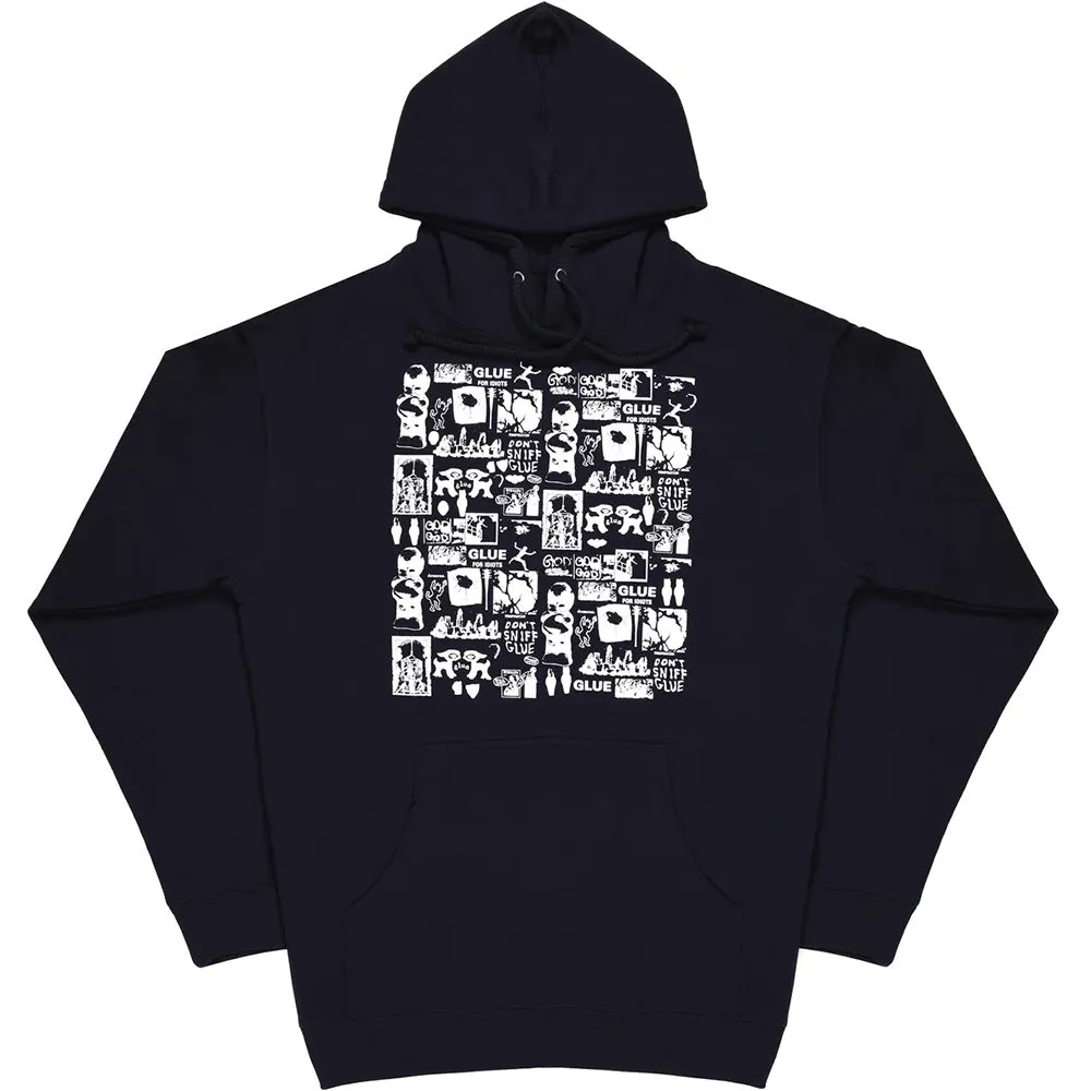 Glue Pinned Hoodie Navy