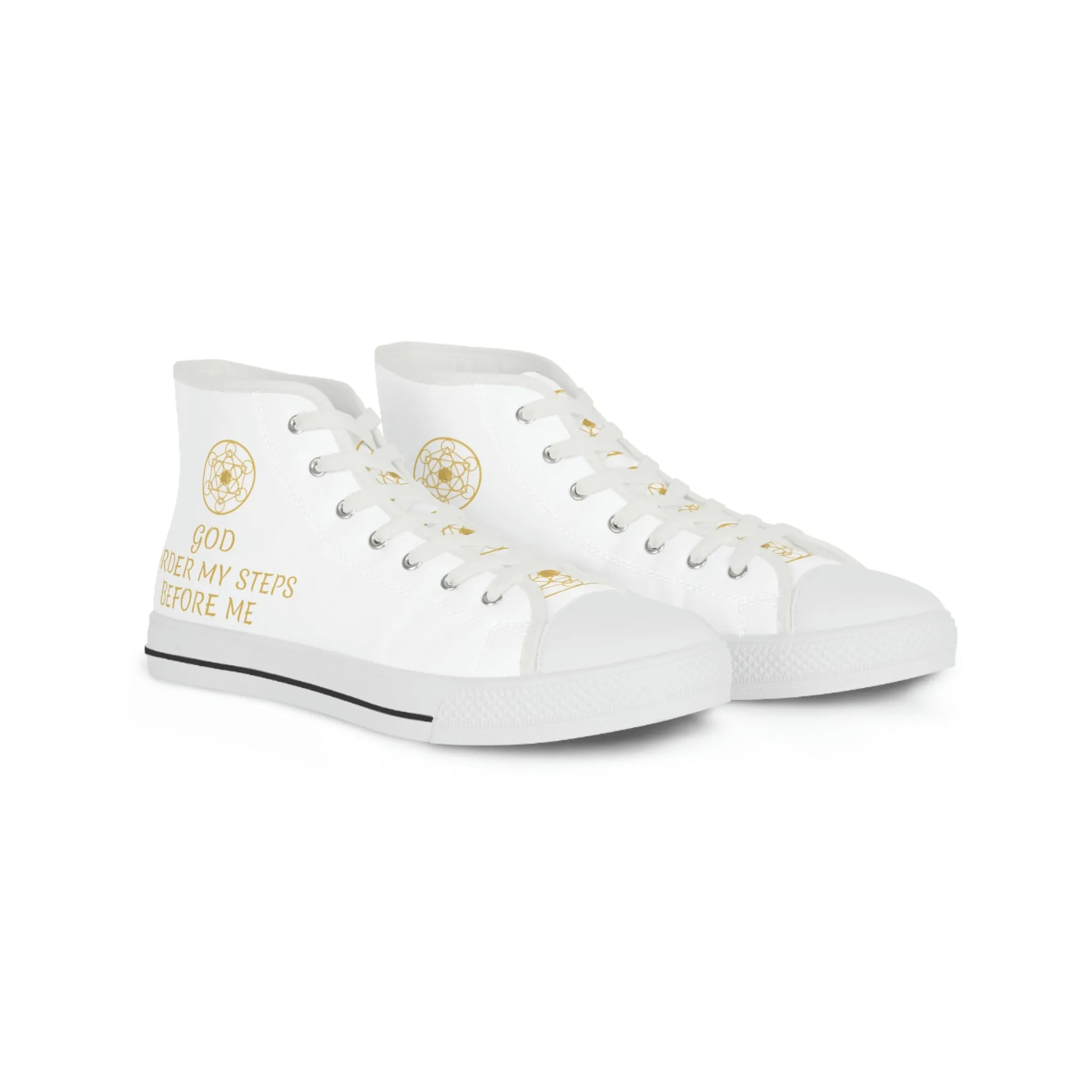 GOD ORDER MY STEPS BEFORE ME - Men's High Top Sneakers