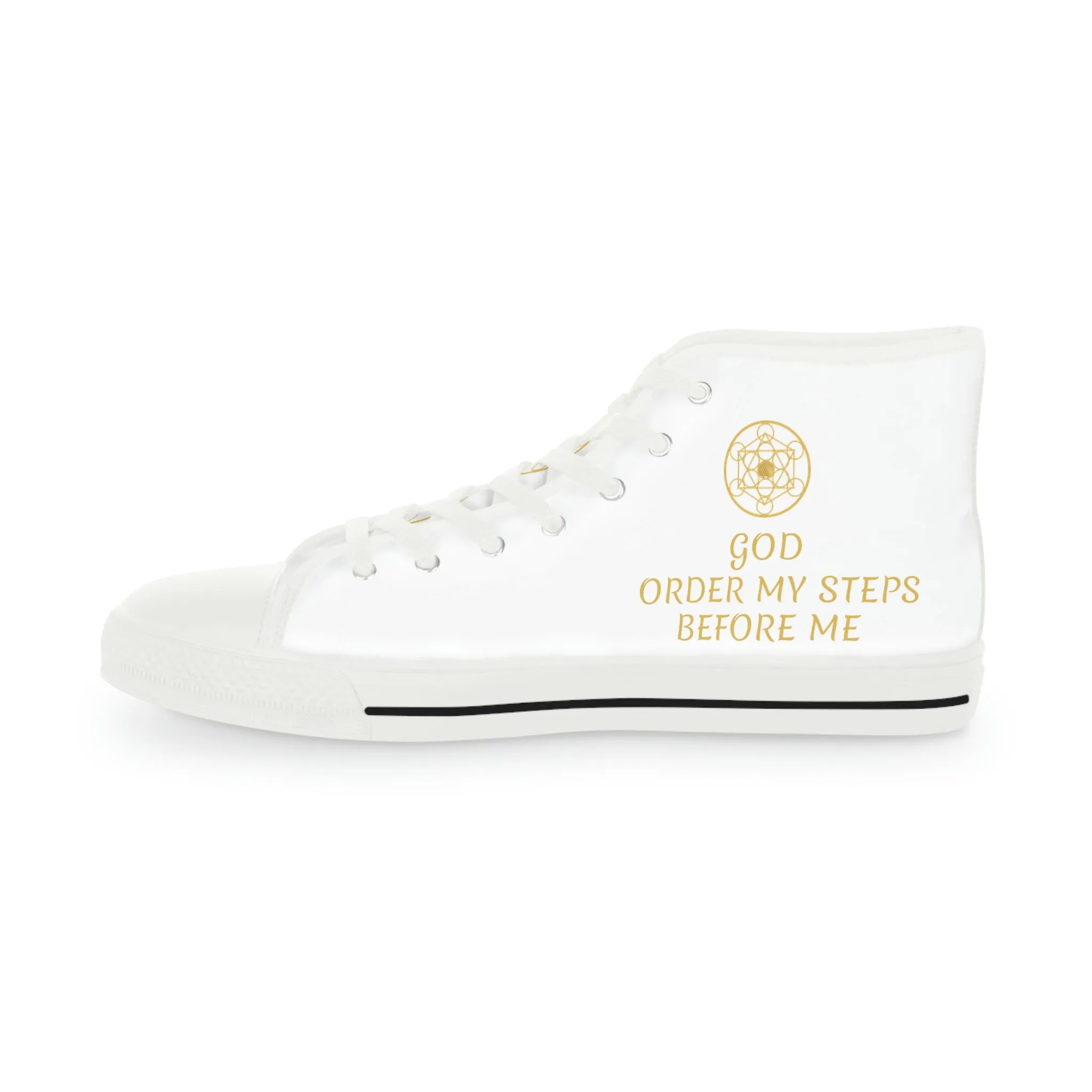 GOD ORDER MY STEPS BEFORE ME - Men's High Top Sneakers