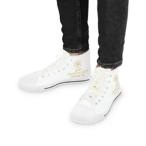 GOD ORDER MY STEPS BEFORE ME - Men's High Top Sneakers