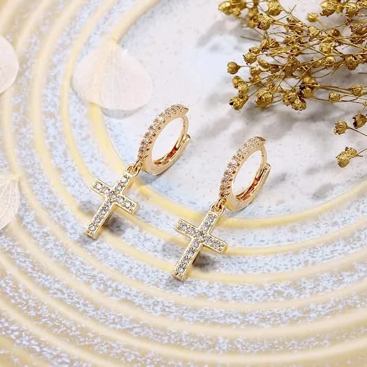 Gold Silver Hoop Earrings Set