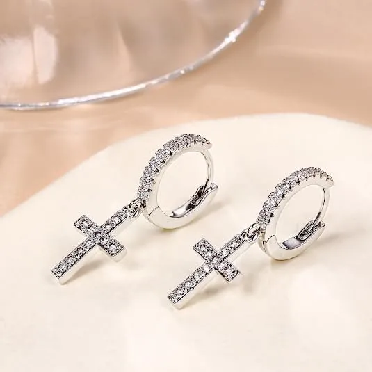 Gold Silver Hoop Earrings Set