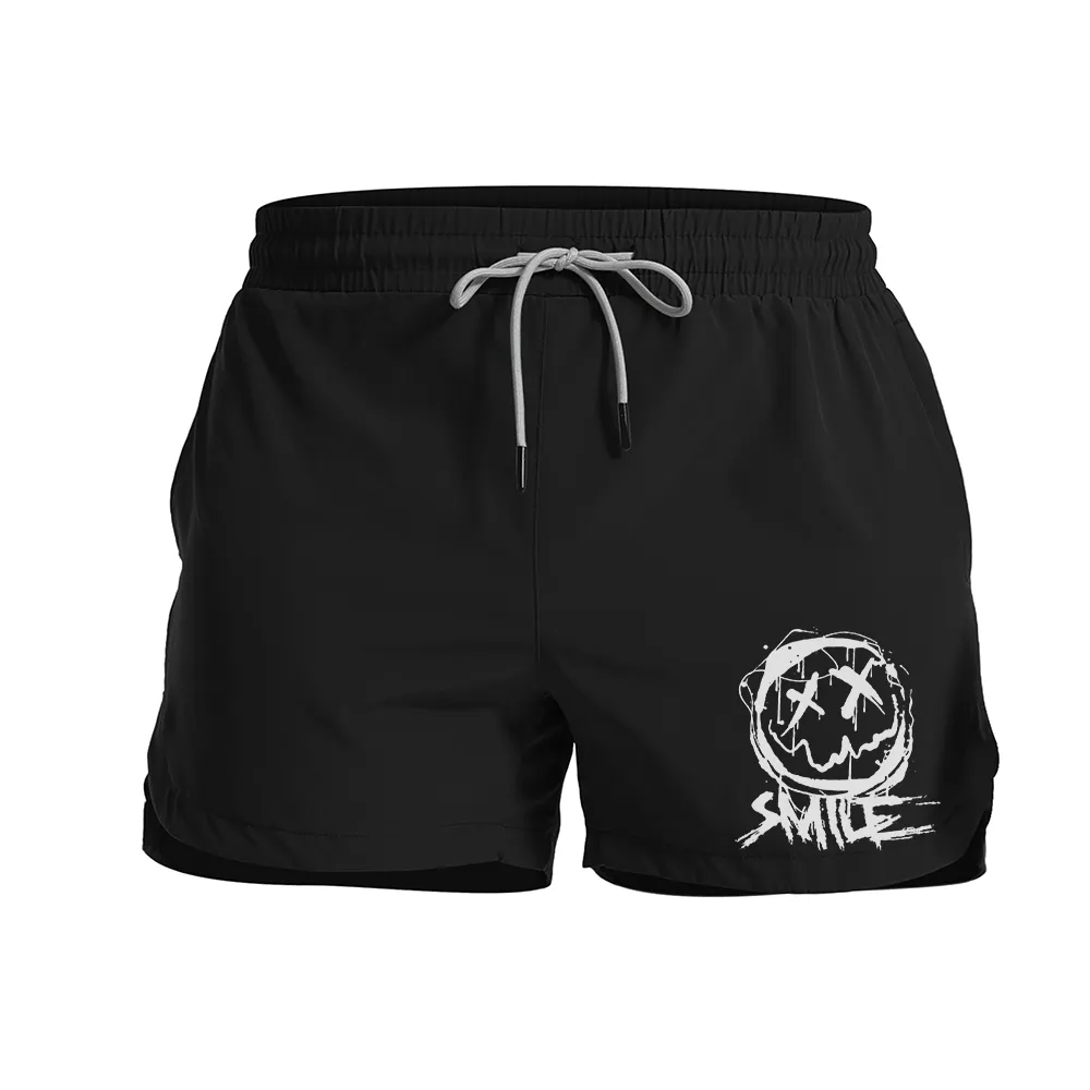 Graffiti Smiley Graphic Shorts
