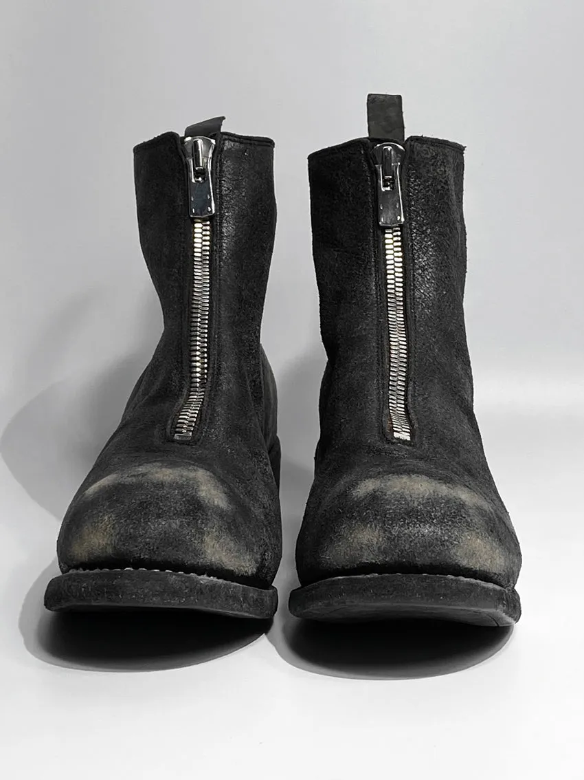 Guidi PL1 RU Coated Front Zip Boots Men