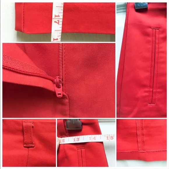 H&amp;M True Strawberry Red Pencil Skirt High Waist