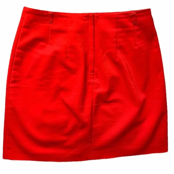 H&amp;M True Strawberry Red Pencil Skirt High Waist