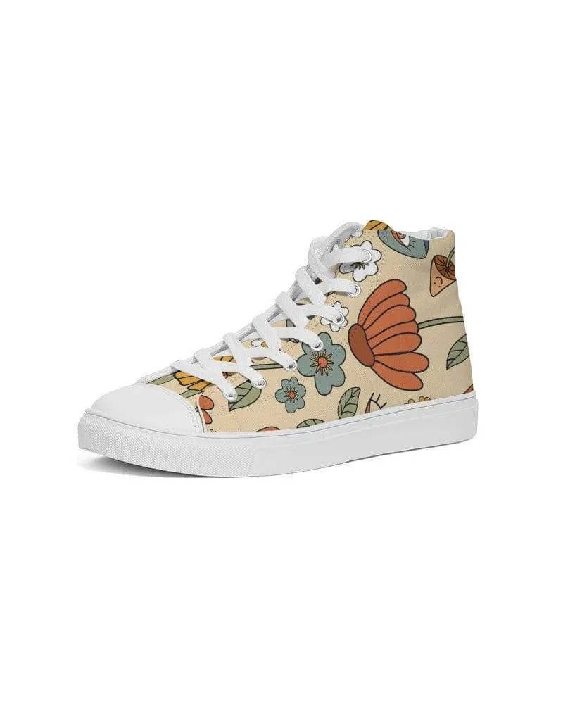 Hippie Mushroom Love Women's High Top Shoes