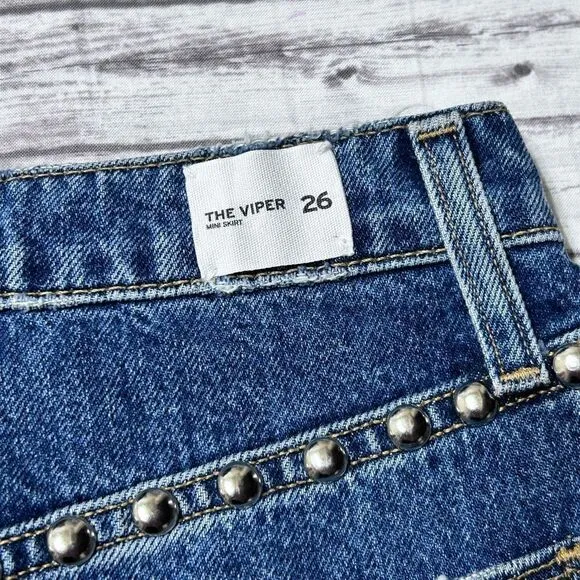 Hudson The Viper Denim Mini Skirt