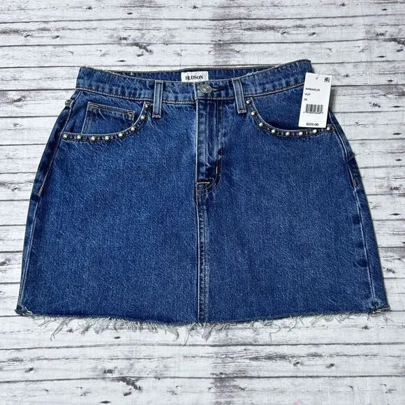 Hudson The Viper Denim Mini Skirt