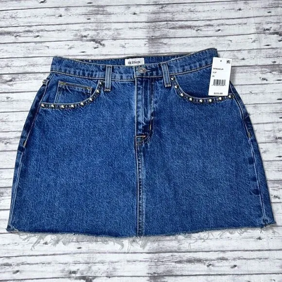 Hudson The Viper Denim Mini Skirt