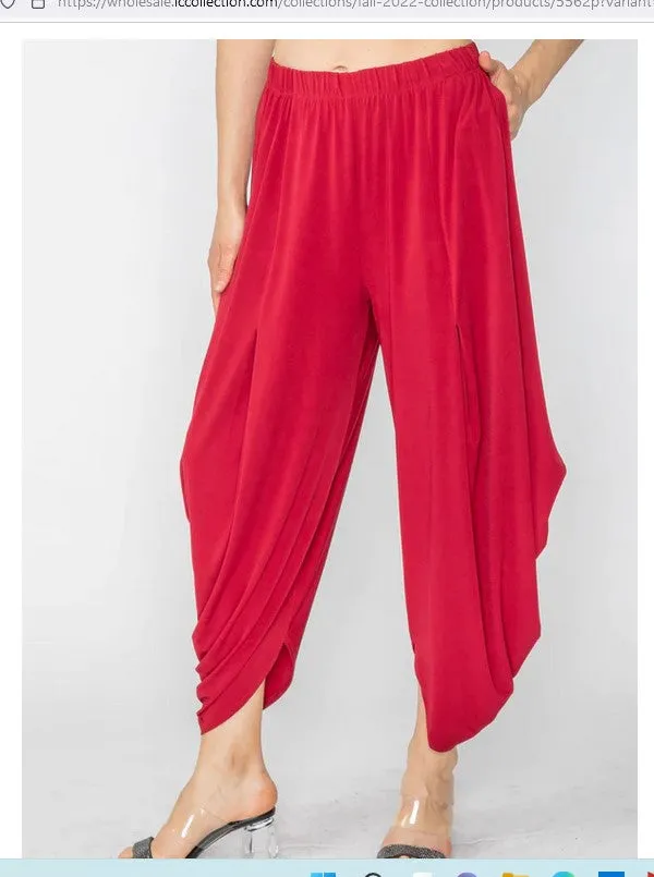 IC Collection 5562P 1PC Balloon Draped Harem Style Pant
