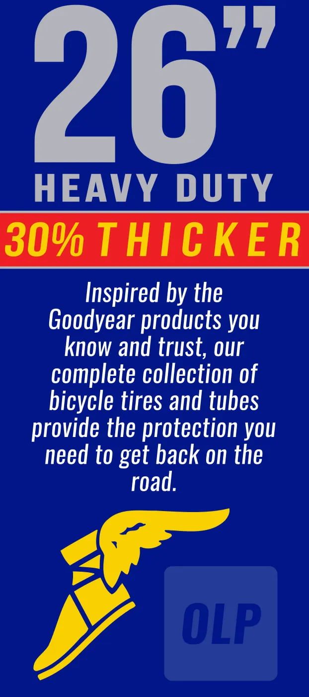 Import to AutoDS    Goodyear 26" x 1.9"-2.3" Heavy Duty Bike Tube, Tire Levers Included