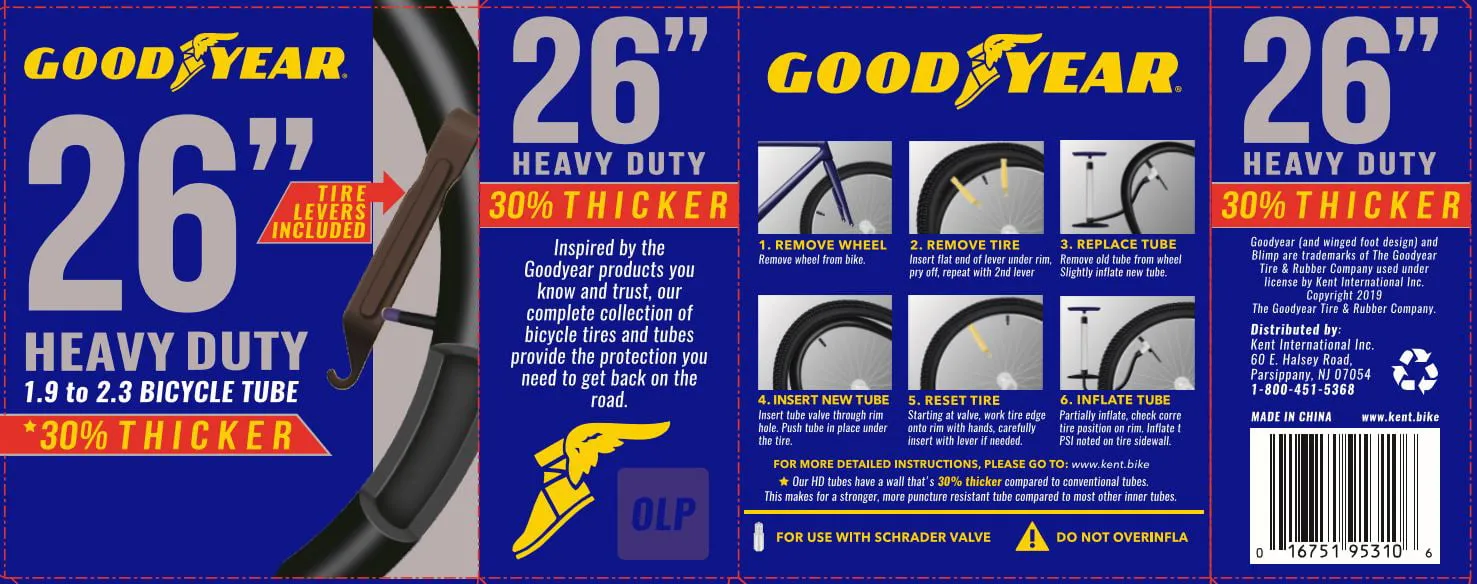 Import to AutoDS    Goodyear 26" x 1.9"-2.3" Heavy Duty Bike Tube, Tire Levers Included