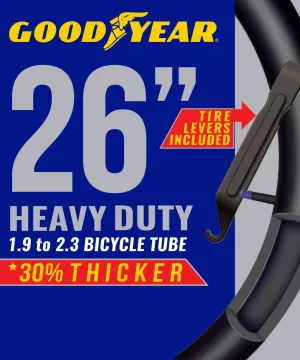 Import to AutoDS    Goodyear 26" x 1.9"-2.3" Heavy Duty Bike Tube, Tire Levers Included