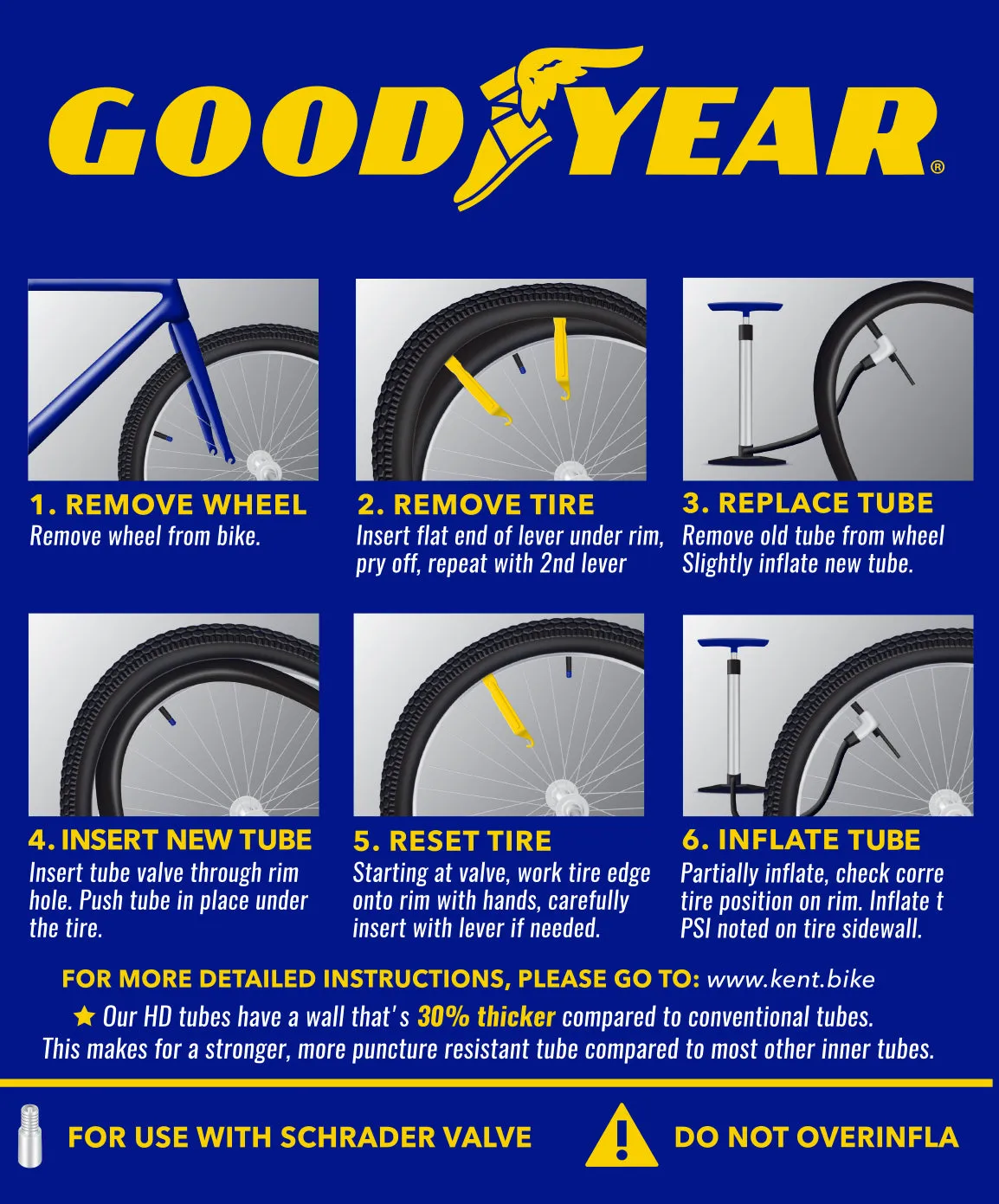 Import to AutoDS    Goodyear 26" x 1.9"-2.3" Heavy Duty Bike Tube, Tire Levers Included