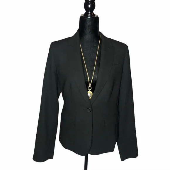 J. Crew One Button Black Blazer