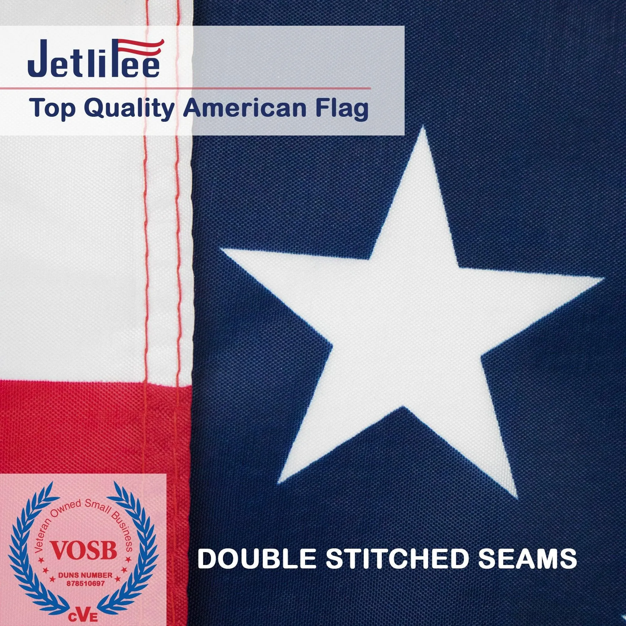 Jetlifee 3x5 Ft Printed Breeze American Flag Printed Stars