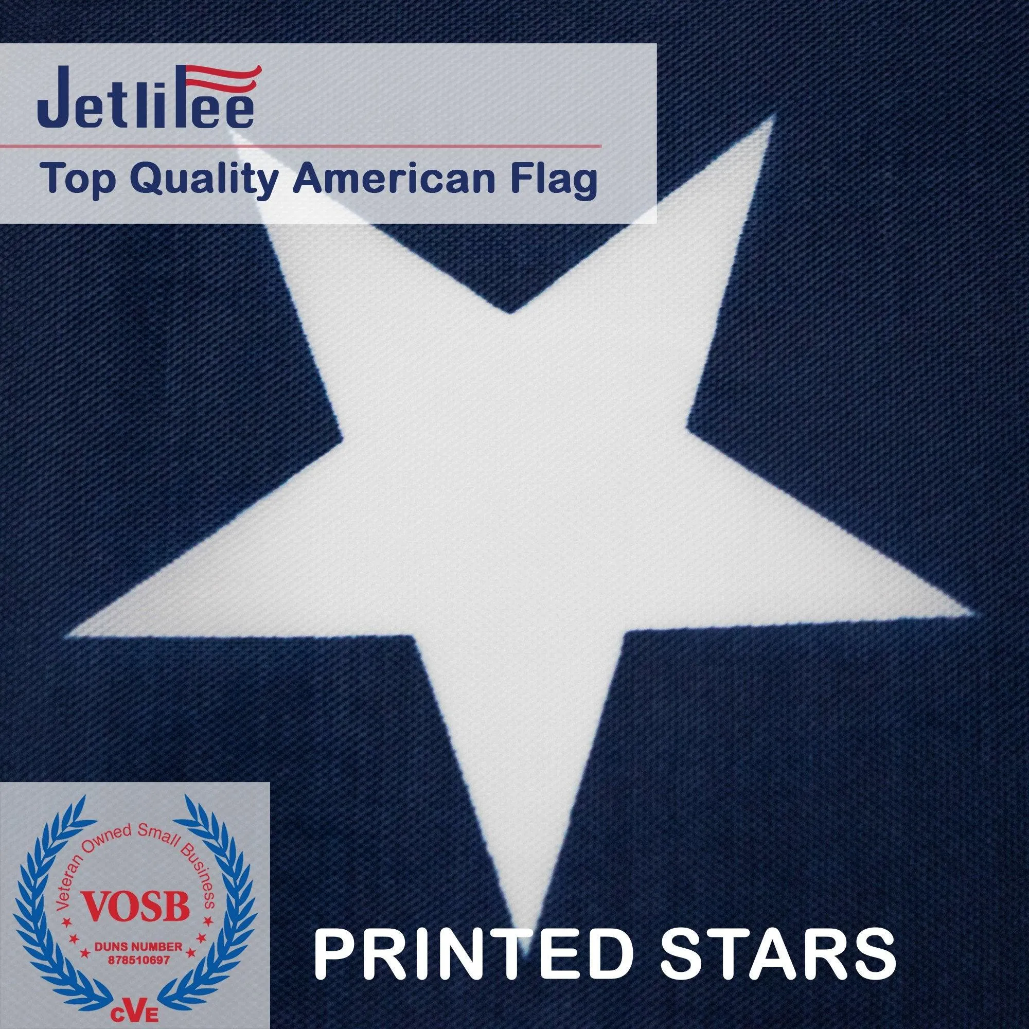 Jetlifee 3x5 Ft Printed Breeze American Flag Printed Stars