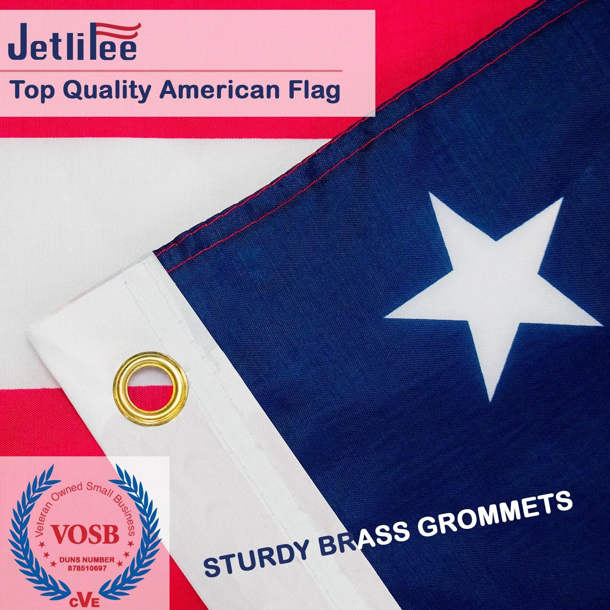 Jetlifee 3x5 Ft Printed Breeze American Flag Printed Stars